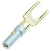 Gold Plated Angled Fork Spade Terminals
