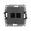 Icon Mechanizm Gniazda Podwójnego 2Xusb C-C, Bez Pola Opisowego Grafitowy Mat...