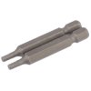 Draper 63990 5mm 1/4" Hex Hexagonal Insert Bit 25mm Long x 2