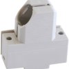 D-Sub connector housing, size: 2 (DA), angled 37.5°, cable Ø 5 to 9 mm, plastic, pebble gray, 1-1393738-1