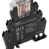 Przekaźnik interfejsowy elektromechaniczny 48V ac/dc Omron SPDT 30V 50mA Szyna DIN bieguny 1 Elektromechanika Wciskane