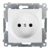 Simon 54 Gniazdo pojedyncze b/u 16A IP20 z przesłoną torów białe DG1Z.01/11