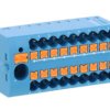 Blok rozdzielczy PTFIX 6/18X2,5 BU, niebieskie złącze przemysłowe - 18 punktów przyłączeniowych o przekroju 2,5mm2