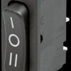01838.1509-01 Rocker switch, 1-pin, UM, black, I-O-II
