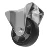Sealey SCW5125FPEM Heavy-Duty Rubber Fixed Plate Castor Wheel Ø125mm - Trade