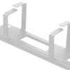 Organizator kabli RACK 19 1U metalowy szary z 5 uchwytami i przepustami