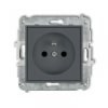 ICON Mechanizm gniazda pojedynczego z uziemieniem 2P+Z (przesłony torów prądowych) grafitowy mat 28IGP-1zp