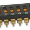 Przełącznik DIP 6-pozycyjny 6P SMD 25 mA przy 24 V DC -20 → +70°C