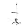 Digitus DA-90374 PC/monitor trolley Black Height-adjustable Keyboard tray
