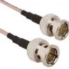 Coaxial cable, BNC plug (straight) to BNC plug (straight), 50 Ω, RG-316, grommet black, 250 mm, 115101-01-M0.25