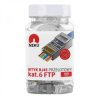 Wtyk modularny RJ45 8P8C kat.6 ekranowany FTP uniwersalny drut linka przelotowy NEKU opakowanie SŁOIK 100szt.