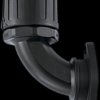 Hose screw fitting, 42 mm, PA, IP66, black, (L) 100 mm, 166-22404