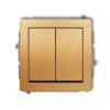 DECO Wyłącznik podwójny świecznikowy złoty 29DWP-2 KARLIK