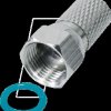 FFL0IDL Twist-on F connector for Ø 7.4-mm aerial cables