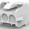 Socket housing, 3 pole, pitch 6.35 mm, straight, natural, 1586849-1