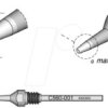 C560001 C560 desoldering tip, C560001/diameter 0.6 mm, 1.4 mm, pin clean