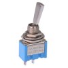 On-Off Flat Handle Mini Toggle Switch SPST 3A 250V