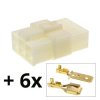 Komplet samochodowego złącza E+J 6-torowego z obudowami i konektorami 6,3 mm