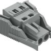 Socket header, 2 pole, pitch 5 mm, angled, gray, 231-102/037-000