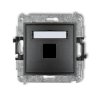 MINI Mechanizm gniazda multimedialnego pojedynczego bez modułu (standard Keystone) grafitowy 11MGM-1P