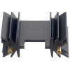 Extruded heatsink, (L x W x H) 50.8 x 45 x 12.7 mm, 6.2 K/W, black anodized, SK 409 50,8 STC T0 220