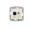 Sedna Gniazdo teleinformatyczne RJ11 RJ45 kat.5e UTP kremowe SDN5100123
