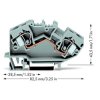 WAGO 784-601 2-conductor Through Terminal Block Grey