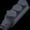 381.109 distributor socket 3x CEE7/3, 3x protective contact IP44