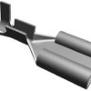 TE Connectivity Konektor płaski FASTON .250 Żeńskie Czarny 6.35 x 0.81 mm długość 21.46mm Izolacja: Nieizolowane Cyna 22