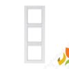 BERKER Q.3 Ramka 3 potrójna pionowa z polem opisowym biały aksamit 10536099 HAGER