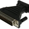 Przejściówka D-sub, 9-pinowe (szeregowe) żeńskie na D-sub, 25-pinowe męskie, RS PRO