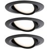 Paulmann 93080 Nova Plus LED Recessed Light 18W Black Dimmable Easy Install
