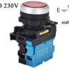 Przycisk stabilny; czerwony; LED 230V; NO