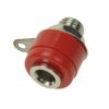 Gniazdo bananowe; 4mm; 24.246.1; czerwony; lutowany; 15mm; 19A; 60V; mosiądz niklowany; ABS; Amass; RoHS