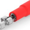 Insulated flat plug sleeve, 2.79 x 0.8 mm, 0.26 to 0.96 mm², AWG 22 to 18, brass, tin-plated, red, 640925-2