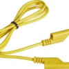 VOLTCRAFT Przewód pomiarowy złącze męskie, lamelkowe 4 mm złącze męskie, lamelkowe 4 mm 1.00 m żółty 1 szt.