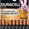 Alkali manganese-battery, 1.5 V, LR03, AAA, round cell, surface contact, DURACELL PLUS POWER BOOST AAA8