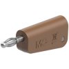 Stäubli 641038-27 LQ-4N-30 jack plug brown stackable 4mm pin diameter