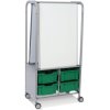 MakerHub Trolley With 2 Magnetic Boards & Grass Green Gratnells Trays