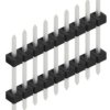Pin header, 9 pole, pitch 2 mm, straight, black, SLY50819Z