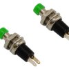 Opencircuit Tactile push buttons green - 2 pcs