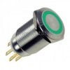 Przycisk stabilny 19mm, LED zielony 12V