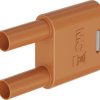 Złącze męskie bananowe Stäubli SKS2-4N-19 66.4010-30 Średnica pina: 4 mm Rozstaw kołków: 19 mm pomarańczowy 1 szt.