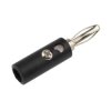 Złącze bananowe 4mm męskie czarne, mosiężne niklowane, ze śrubą