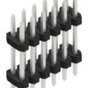 Pin header, 12 pole, pitch 2 mm, straight, black, SLY608112Z