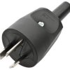 Mains plug, Australia, 10 A/250 V, black