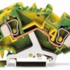 2-wire protective earth terminal, spring-clamp connection, 0.2-10 mm², 1 pole, 57 A, yellow/green, 784-607