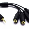 Adapter Aux Wtyk Jack 4X Gniazdo Jack Vitalco Jr19
