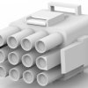 Plug housing, 12 pole, pitch 6.35 mm, straight, white, 770022-1