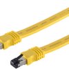 Patch cable, RJ45 plug, straight to RJ45 plug, straight, Cat 8.1, U/FTP, LSZH, 250 mm, yellow, BS08-42002
